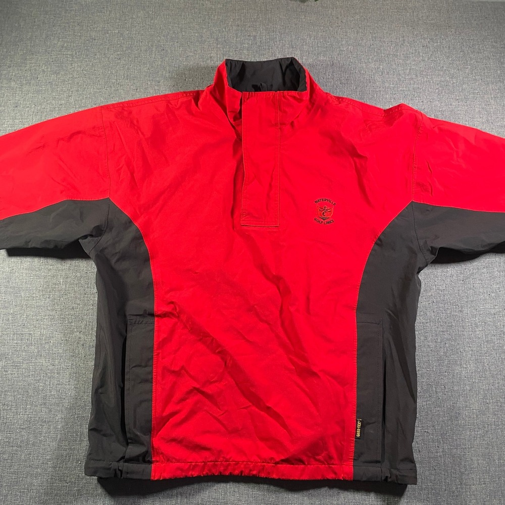 ProQuip Gore-Tex Ultimate Weatherwear Golf 1/4 Zip Windbreaker Red Mens Medium